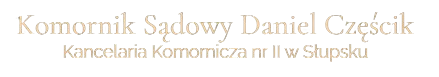 Komornik Sądowy Daniel Częścik Kancelaria Komornicza nr 2 w Słupsku logo